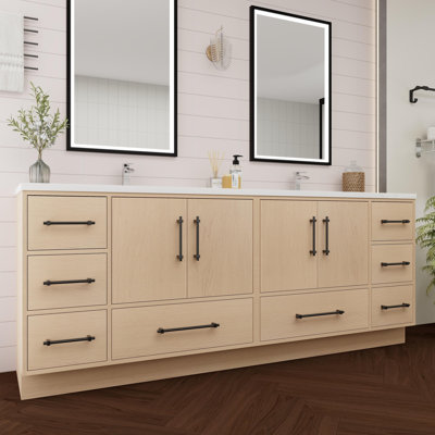 Meuble-lavabo double 83,5 "avec dessus Victoria