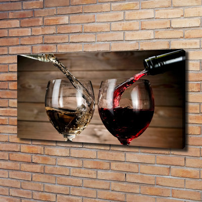 Two Glasses Of Wine - Wrapped Canvas Print