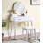 Liannon Contemporary Wood Vanity And Stool Set-670974873