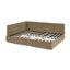 Cadre de lit grand capitonné avec rangement capitonné, canapé de jour en velours avec accoudoirs et dossier, cadre en bois, tiroirs, brun-129458364
