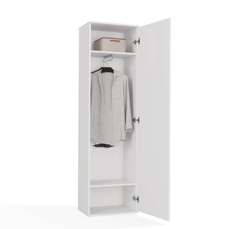 Modern Entryway Hall Tree with Wardrobe, Drawers & Coat Rack – Freestanding Hallway Storage Cabinet for Entryway, Mudroom, Bedroom & Foyer