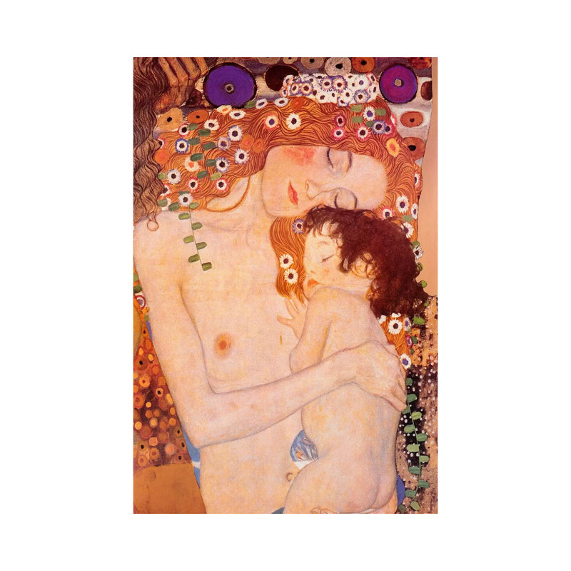 Mother And Child by Gustav Klimt - Wrapped Canvas Print, 66.04 cm H x 45.72 cm W x 1.91 cm D