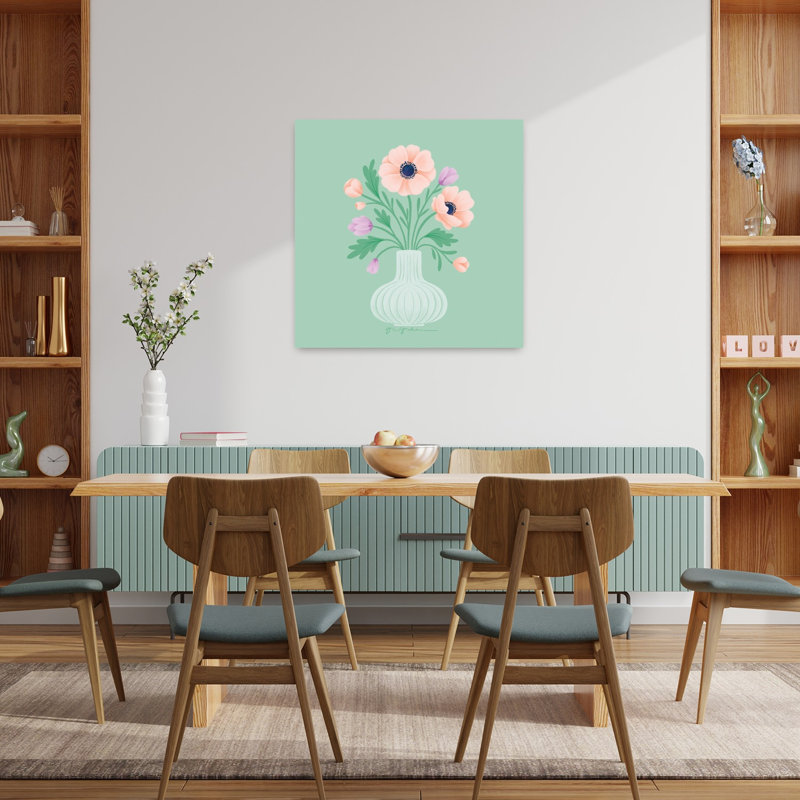 «Spring Blooms IV Abstract Contemporary Flower Landscape», reproduction d'art mural, H 36 po x l 36 po