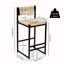 Ensemble de 2 tabourets de bar tissés à la main avec tabourets de bar à hauteur de comptoir pour la cuisine, la maison et le bureau-210628798