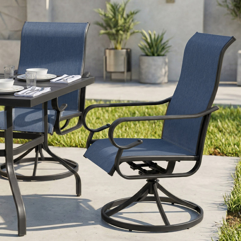 Ensemble de salle à manger 7 pièces avec trou pour parasol Haughton, Rectangle, 28.9" H x 60.6" W x 37" D, 6