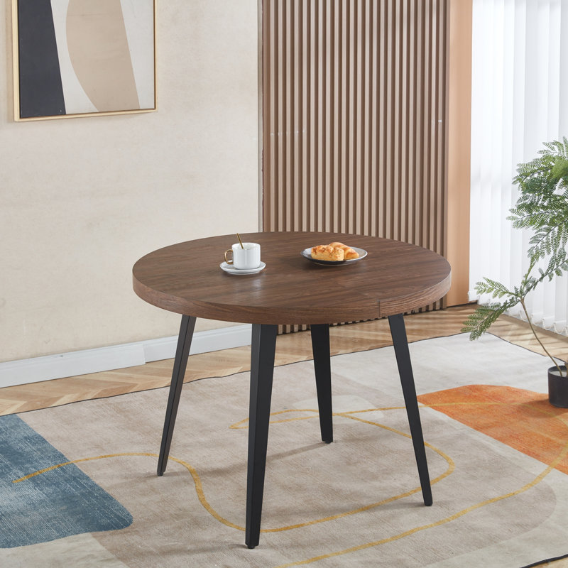 Table extensible, table à manger, table de bureau, table basse, pieds en métal, plateau en bois aggloméré