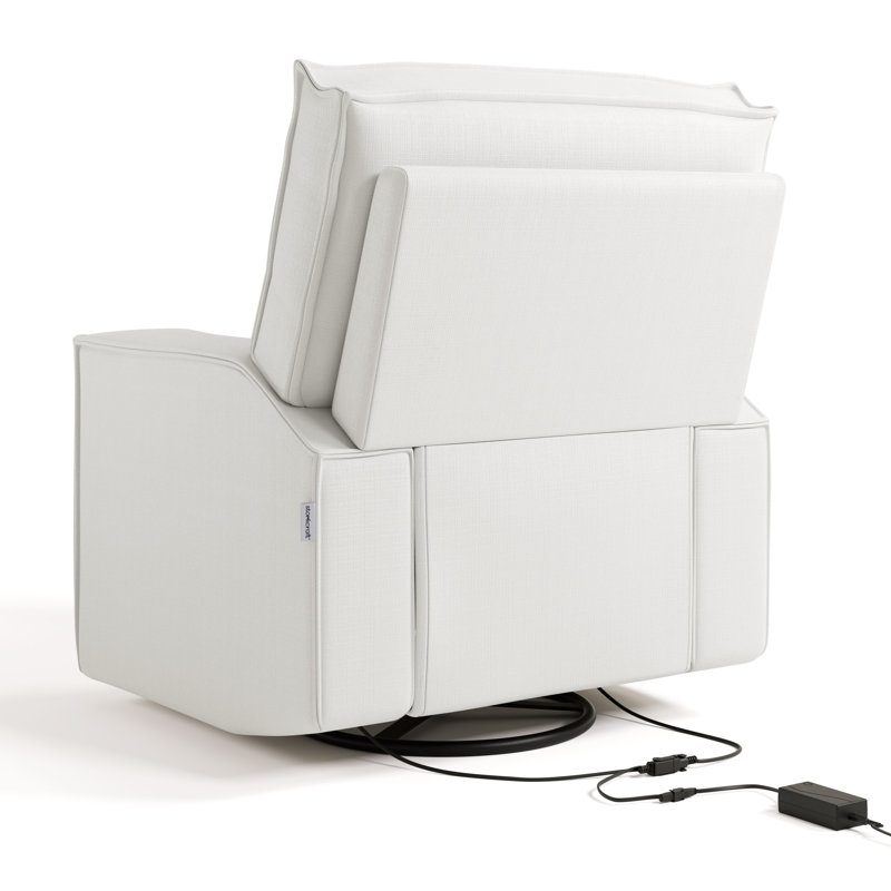 Texas Nursery Power Recliner Swivel Glider , Ivory Basketweave