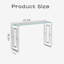 Console en verre d'acier inoxydable, table d'appoint repas argentée transparente BS-02 S