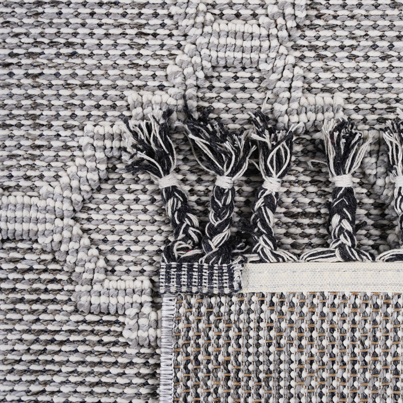 Loom & Collection 2x8 Area Rug In White/grey Trellis - Stain-, Non-shedding, For Dining Rooms, Home Offices, Stain , -, Ideal Studies, Entryways