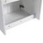 Meuble-lavabo de salle de bain avec lavabo en résine, 2 portes à fermeture douce et 1 armoire latérale