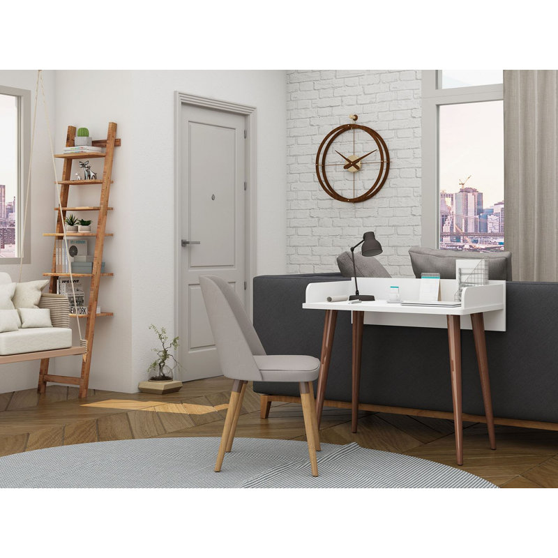 Hampton 3 Piece Writing Desk Office Set, White Maple