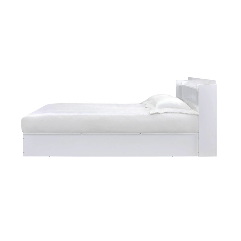 Grand lit perse blanc avec rangement Perse
