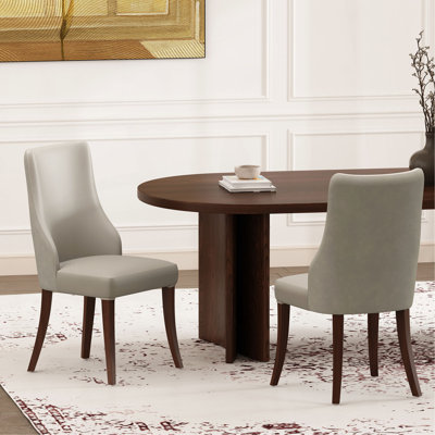 Ensemble de 2 chaises de salle à manger gris clair