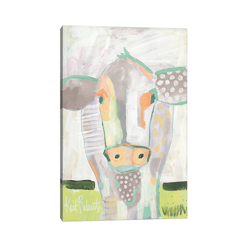 Moo Series: by Kait Roberts - Wrapped Canvas Gallery-Wrapped Canvas Giclée, 30.48 cm H x 20.32cm W