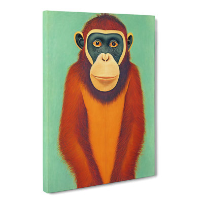 CAN-V0523-1641X Orangutan Painting - Wrapped Canvas Print