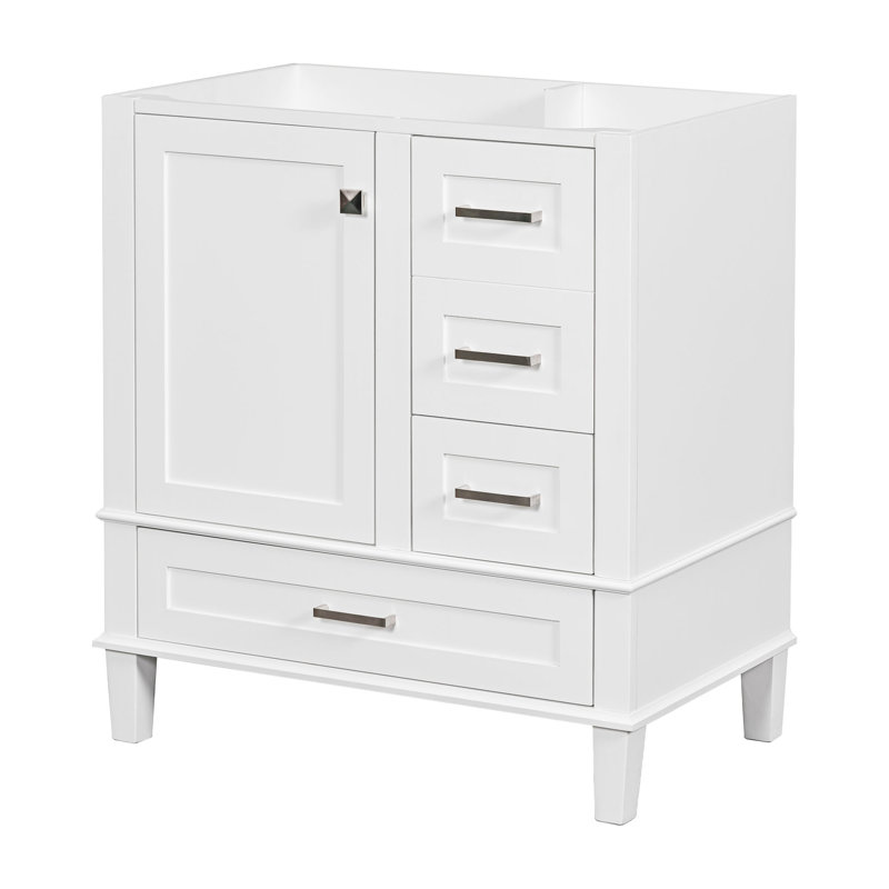 Base de meuble-lavabo simple 29,4 po seulement, Blanc