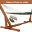 Hamac double matelassé pour 2 personnes avec support de hamac réglable en bois de 12 à 14 pieds-887281470