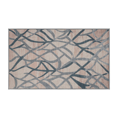 Silky Soft Plush Grey Area Rug