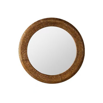 Yuna 31.3" Industrial Hammered Accent Mirror With Iron Frame And HD Glass