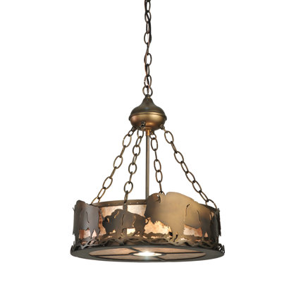 Luminaire tambour lanterne 2 lumières