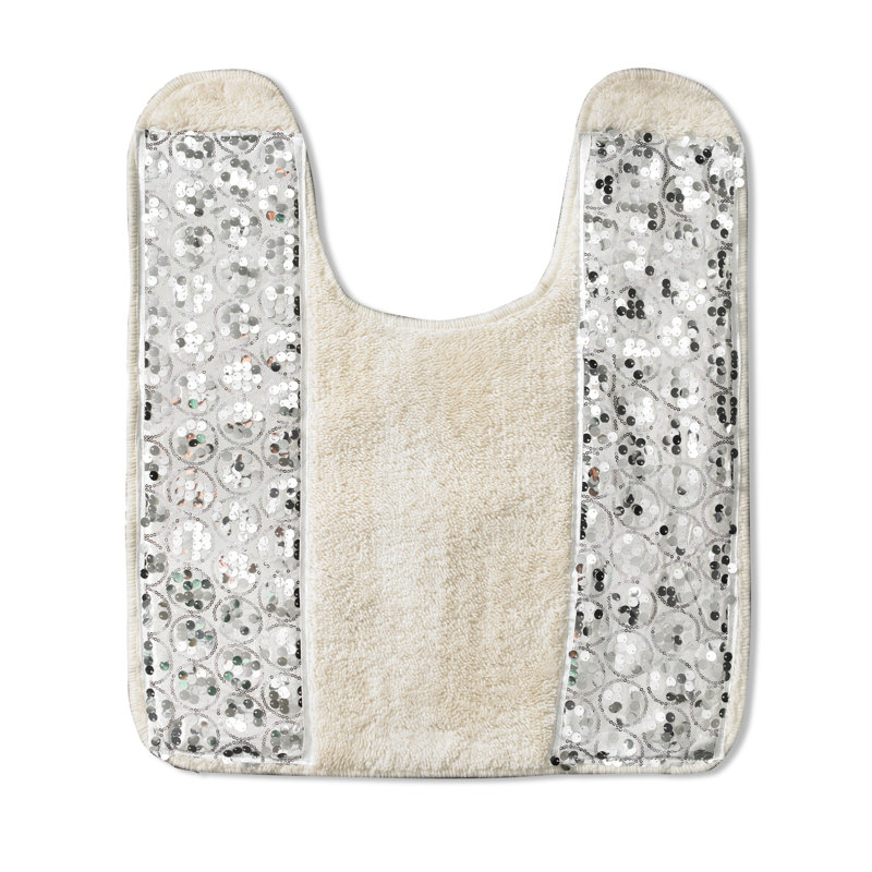 Ced Cotton Blend Non-Slip Contour Mat, White