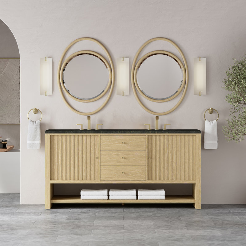 Marigot 72'' W Double Vanity, 8" Widespread, Phantome Eclos