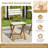 3-piece Acacia Wood Folding Patio Bistro Set With Slatted Design Small Outdoor Furniture Set