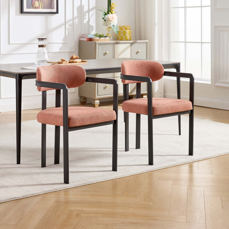 Ensemble de 2 chaises de salle à manger Boucle, Orange