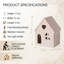 Townhouse Ceramic Tealight Holder - Hand-Finished Candle Lantern with Cut-Out Windows Starry Roof Tabletop Décor