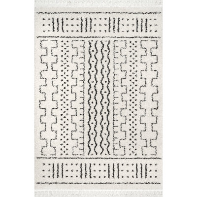 Tapis blanc / gris Simon