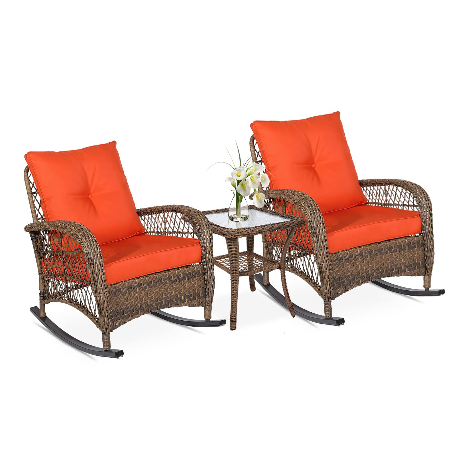 Bay Isle Home Burchill 2 Person Outdoor Seating Group with Cushions