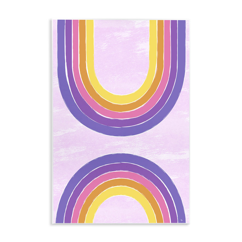 Art mauve arc-en-ciel mauve par Martina Pavlova, H 15 po x l 10 po