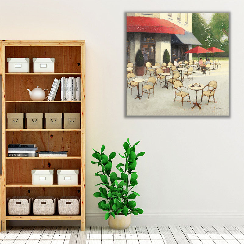 Café du matin II - reproduction d'art sur toile, H 12 po x l 12 po