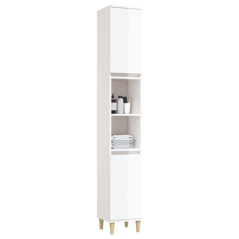 Lamonique Freestanding Bathroom Cabinet, White