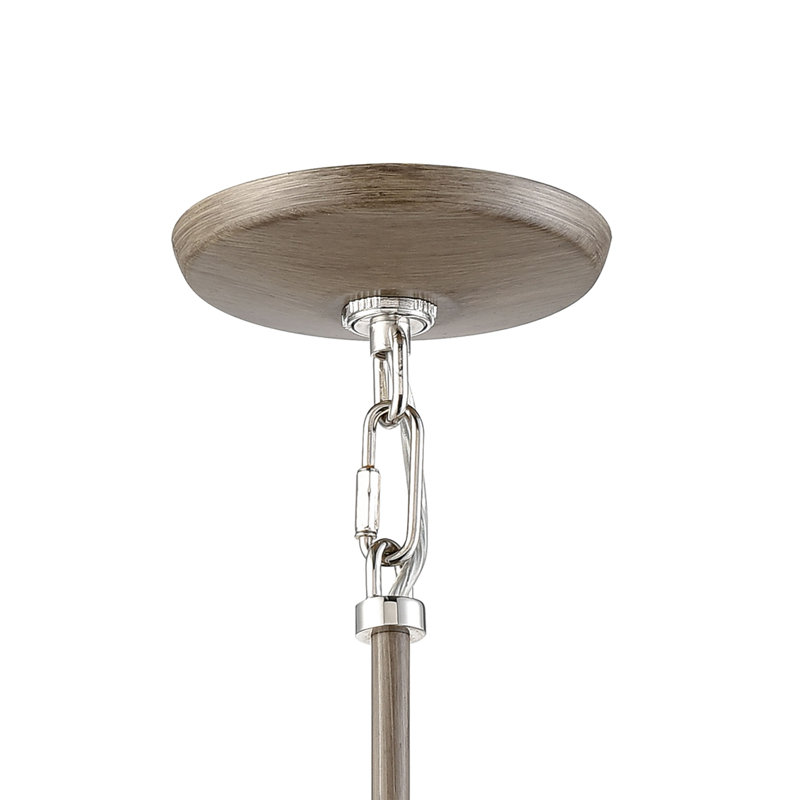 Mini-luminaire suspendu 1 lumière Mid-Century Schoolhouse, H 11 po x l 8 po x P 8 po, Brun