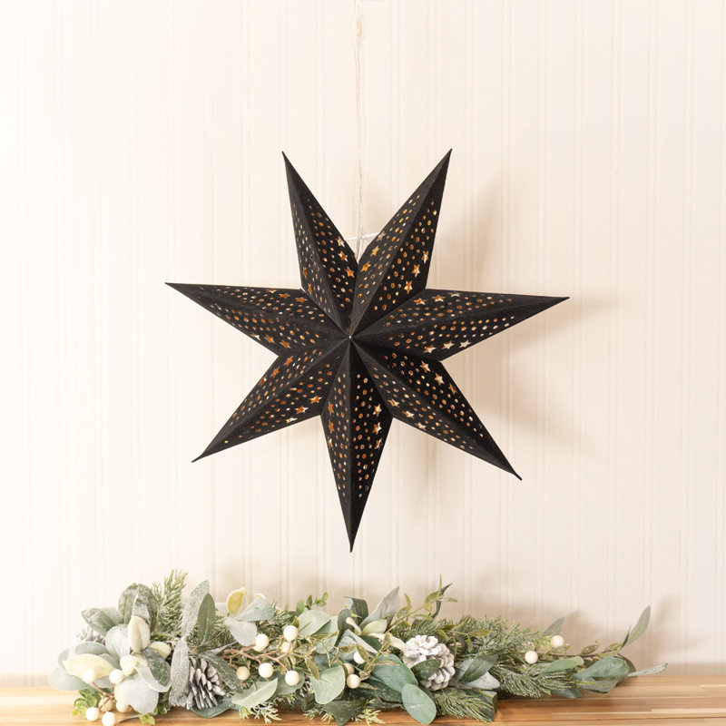 LED Christmas Tree Topper, Black, 45" H x 45" W x 45" D