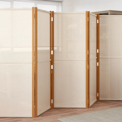 Metcalfe 350cm W x 180cm H 5 - Panel Solid Wood Folding Room Divider