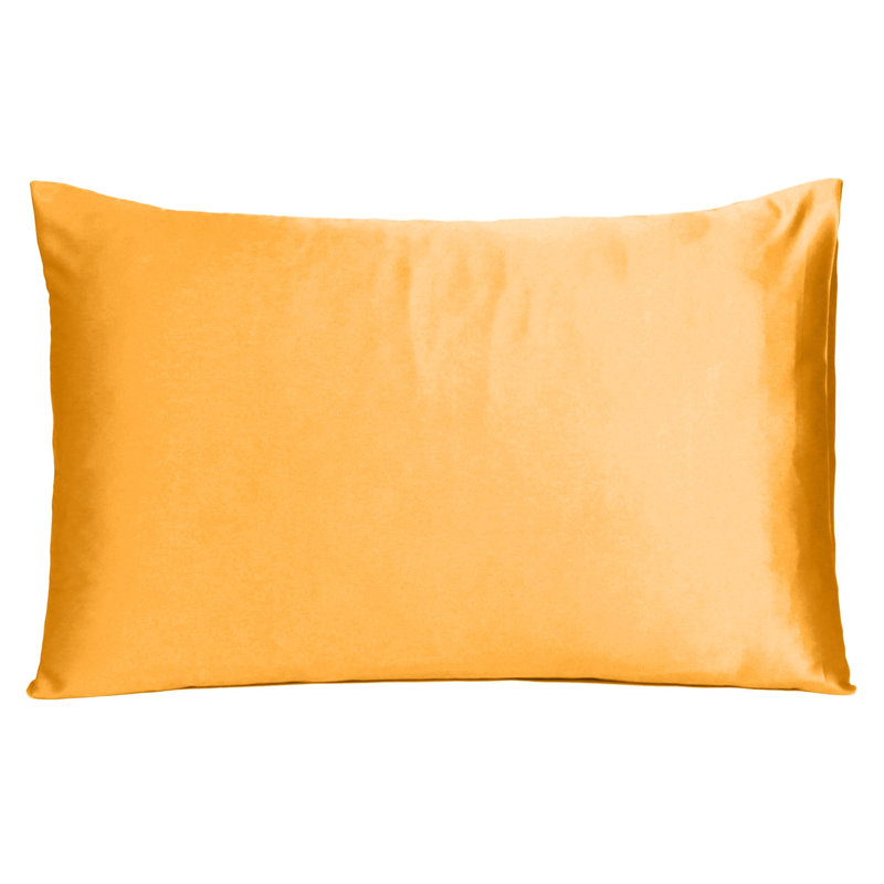 Taie d'oreiller en satin , Standard, Orange