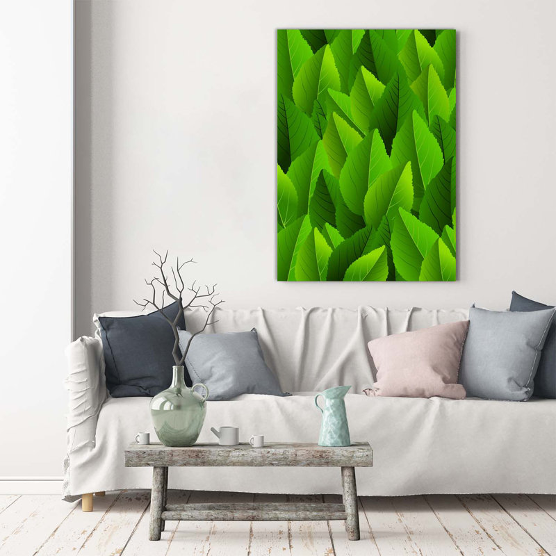 Green Leaves - Wrapped Canvas Print
