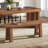 55" Solid Wood Bench-1931434029