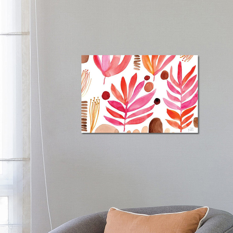 Burnt Leaves by Sara Franklin - Wrapped Canvas Painting, 66.04 cm H x 45.72 cm W x 3.175 cm D