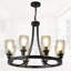 Lustre en roue de chariot à 8 lumières Vedha-795932778