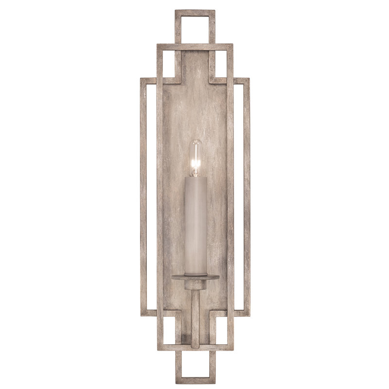 Cienfuegos 1 - Light Candle Wall Light, Weathered Gray Patina