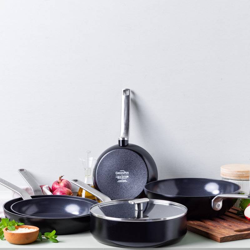 Greenpan Evolution Wok 28cm - Cream, Black/Silver