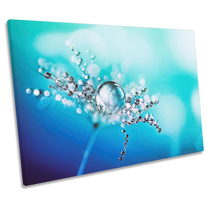 Water Flower Bathroom - Wrapped Canvas Print, 30.5cm H x 45.7cm W