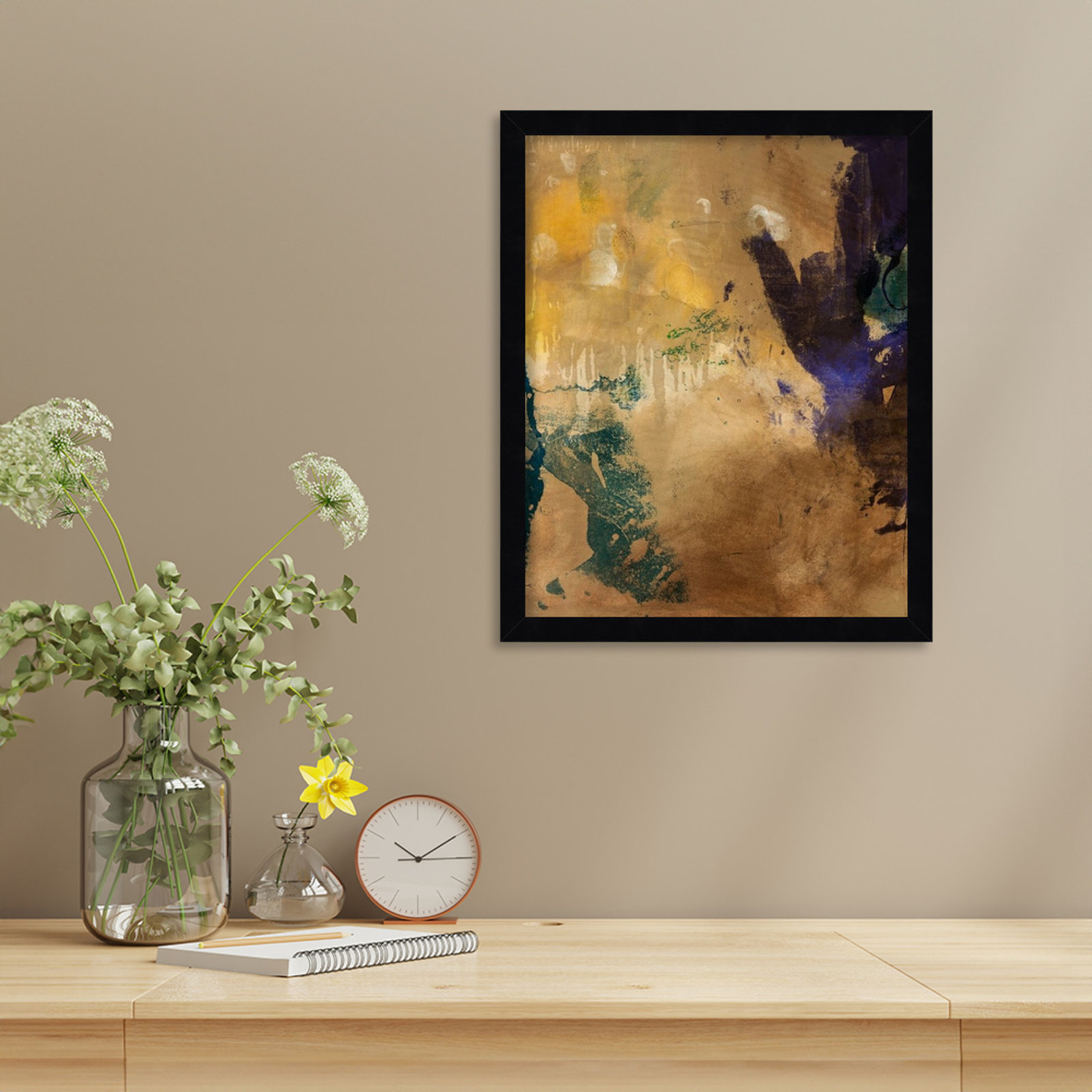 Flagler "Amber Haze No. 1" Print, Black, 17" H x 14" W