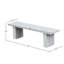 Banc de salle à manger d'extérieur en aluminium Peryman, chamois