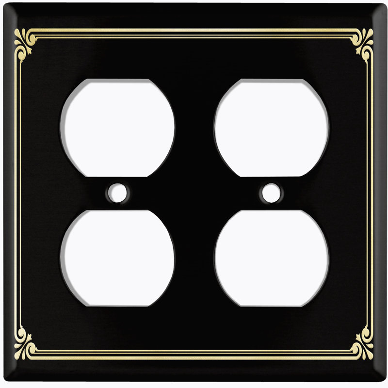 Patterned 2 - Gang Toggle Light Switch Standard Wall Plate