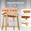 Tabouret de douche en bambou 19,1 x 11,3 x 18,3 po