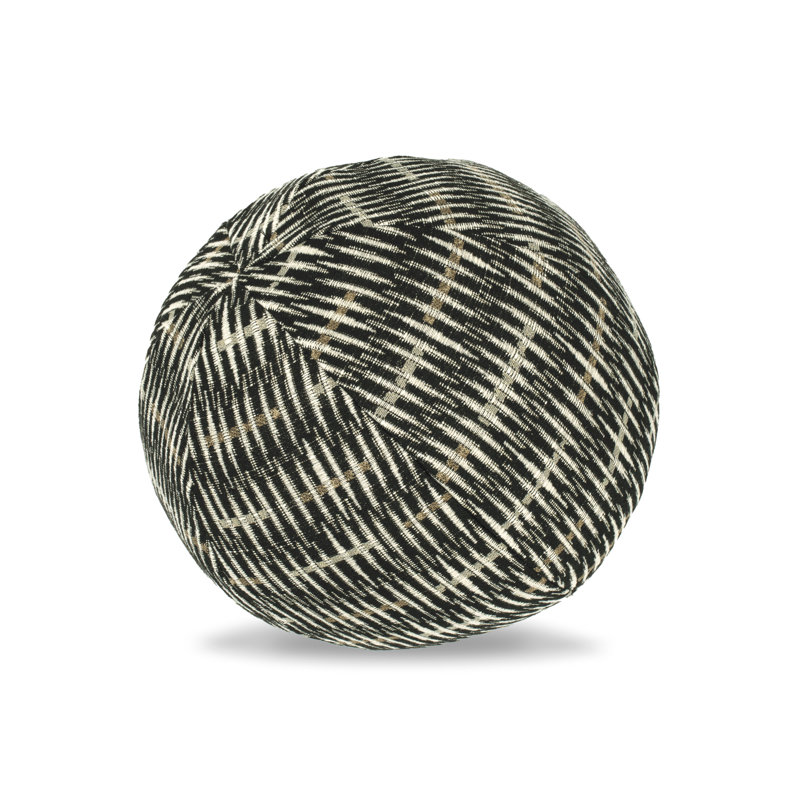 Intertwine Ebony Orb Woven Accent Pillow Cover & Insert